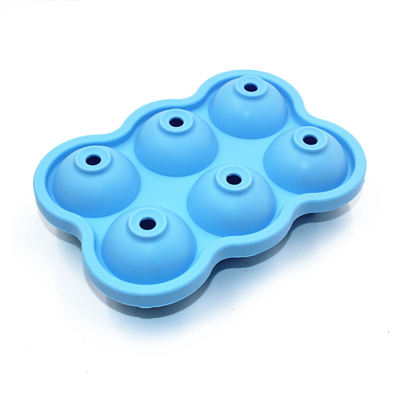 【SkinHorizon】Spherical Silicone Ice Cube Mould 6-Hole Ice Ball Maker ...