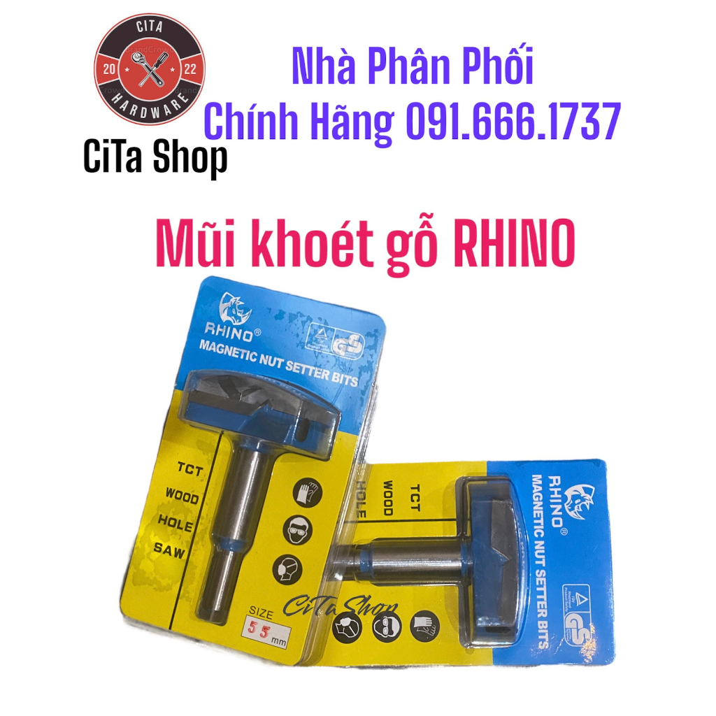 Mũi Khoét Gỗ Xanh RHINO Đủ Size
