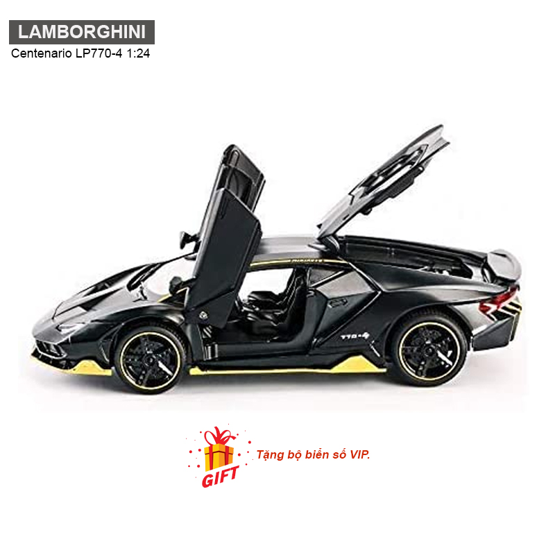 Mô hình xe ô tô Lamborghini Centenario LP770-4 1:24 [TẶNG BIỂN VIP]