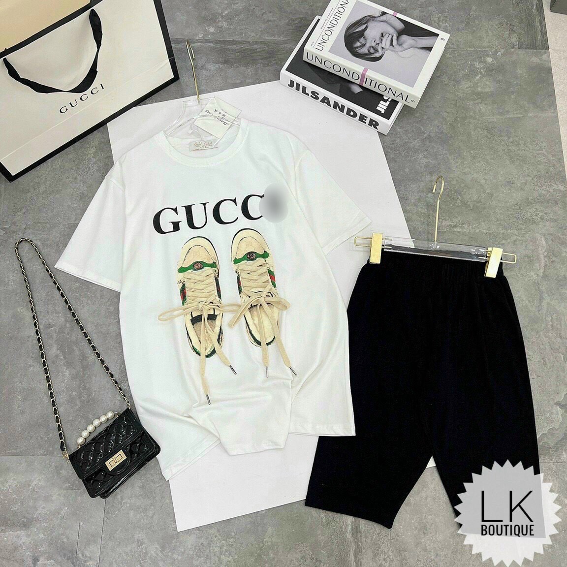 Sét áo phông giày g.c và quần legging siêu cá tính