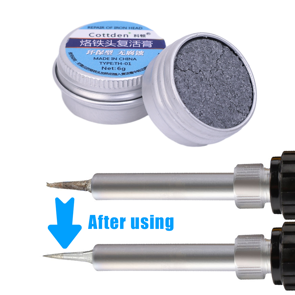 Electrical Soldering Iron Tip Refresher Solder Cream Clean Paste for Oxide Solder Iron Tip Head Resurrection Oxidative Cleaning