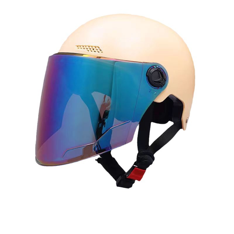 ZUOGUAN Motorcycle electric bike helmet summer helmet color lens electric bike helmet