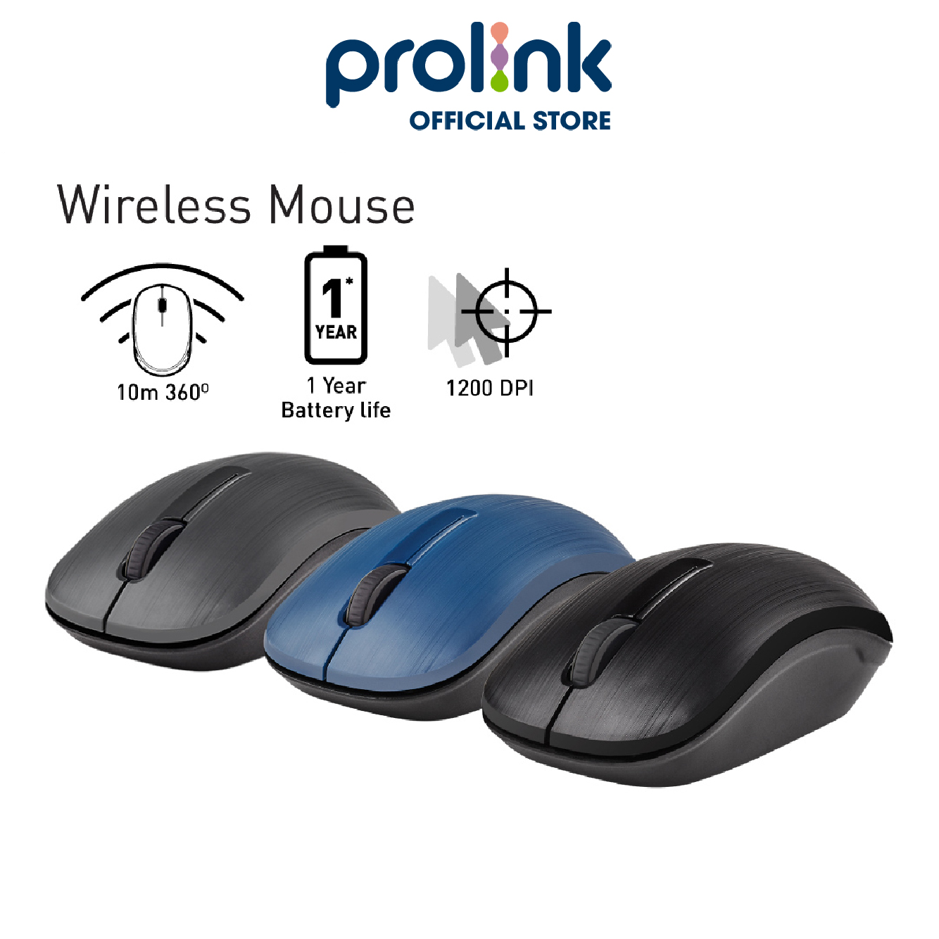 Chuột không dây Prolink PMW5010 - Chuột máy tính kết nối đầu thu 2,4 GHz thumbnail