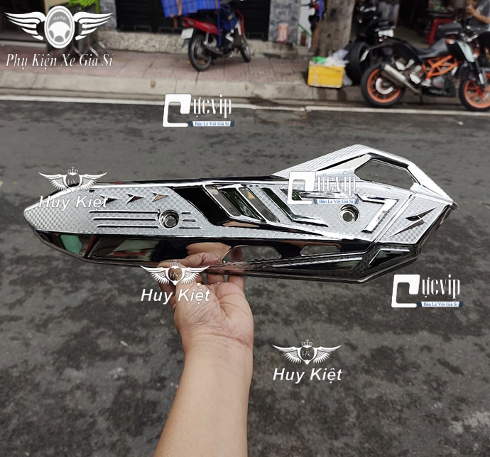 Ốp che pô airblade ab 2020 , vario 2015 - 2017 xi inox ms4995