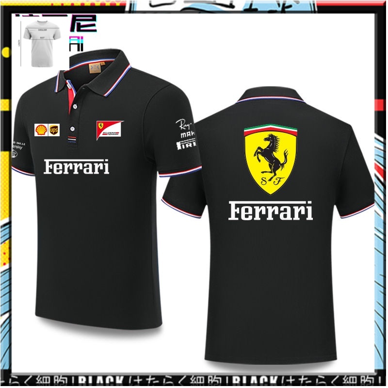 Scuderia Ferrari F1 team custom racing short sleeved Charles Leclerc Carlos Sainz T shirt POLO shirt XS 5XL Lazada PH