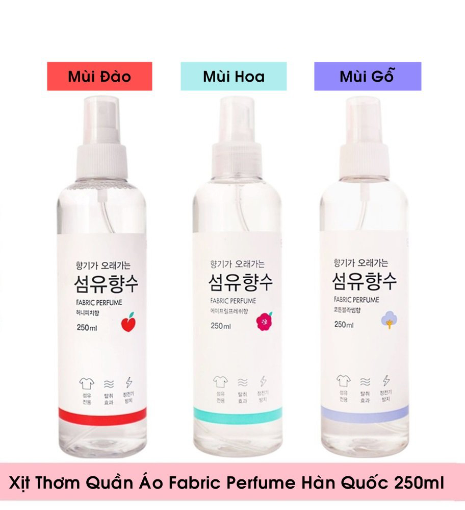Xịt thơm quần áo Hàn quốc Fabric Perfume 250ml