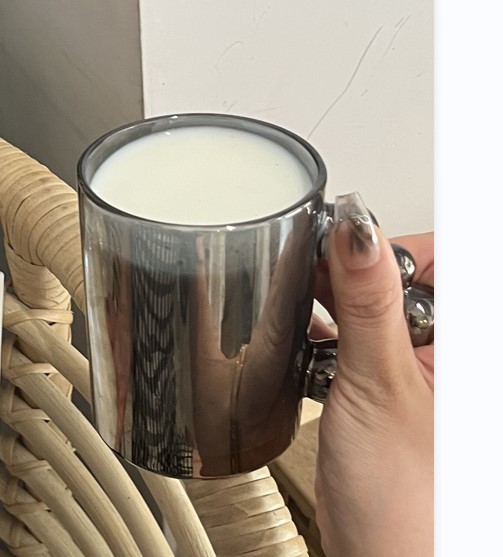 Bong Bóng Mùa Hè xử lý cốc cà phê Retro cốc sữa cốc thủy tinh cốc đánh dấu