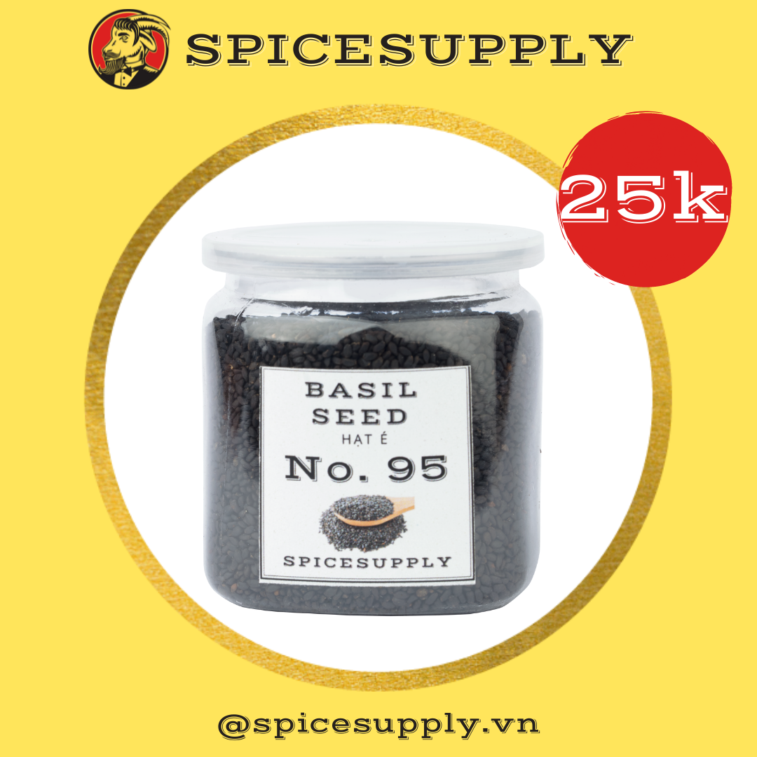 [HCM]Hũ 100g Basil seed - hạt é (khô) dùng trong các loại chè, sương sa