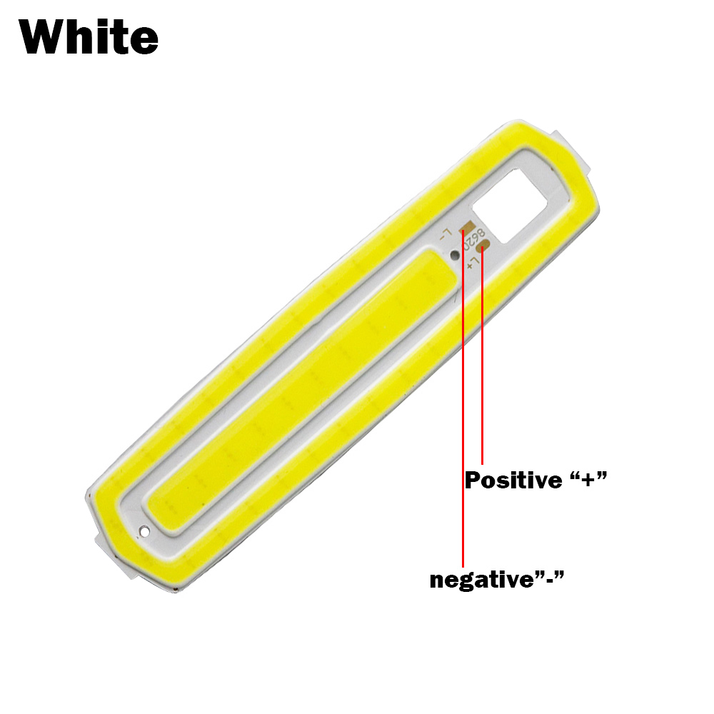 【TopazTrove】LED COB Bar DC 3V Led Lamp for DIY Bed Lightbulb 2W 3W Cold White Red Yellow Chip 87mm JQ. 