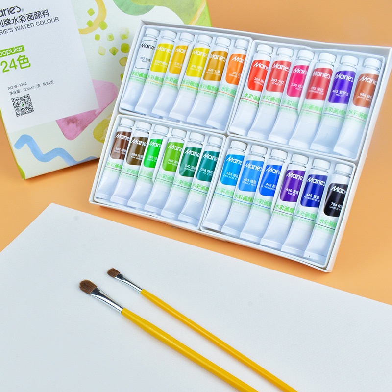 Màu nước Maries dạng tuýp 12ml (set 12/18/24/36 màu) Water color