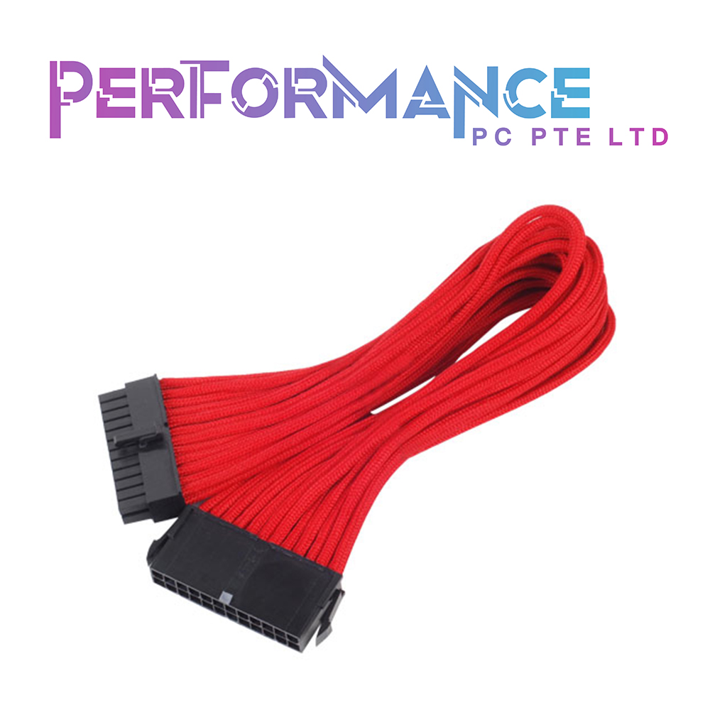 SilverStone SST-PP07-MBBA - cavo di estensione sleevato Motherboard 24pin a 24pin, 30cm, nero/blu