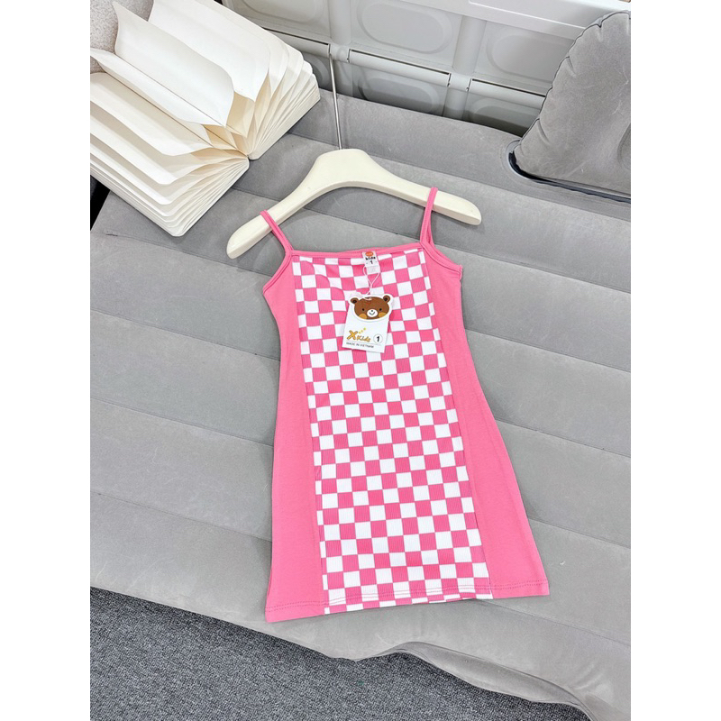 Váy đầm dây body caro CS70 cho bé gái