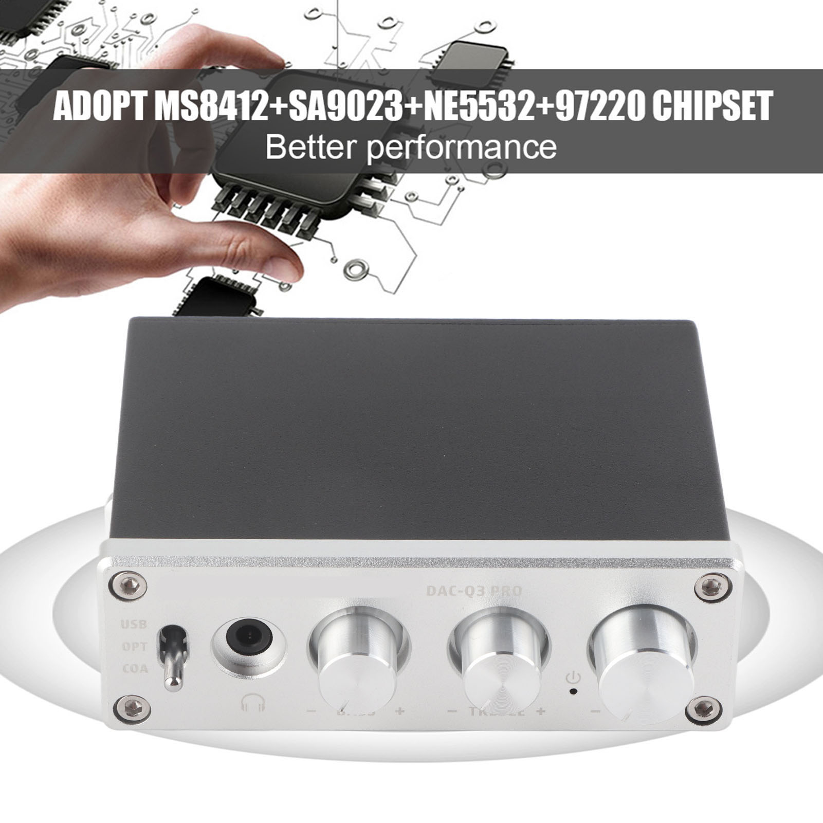 DAC Decoder Portable Audio Decoding with Headphone Amplifier Support for 3.5mm Headphone