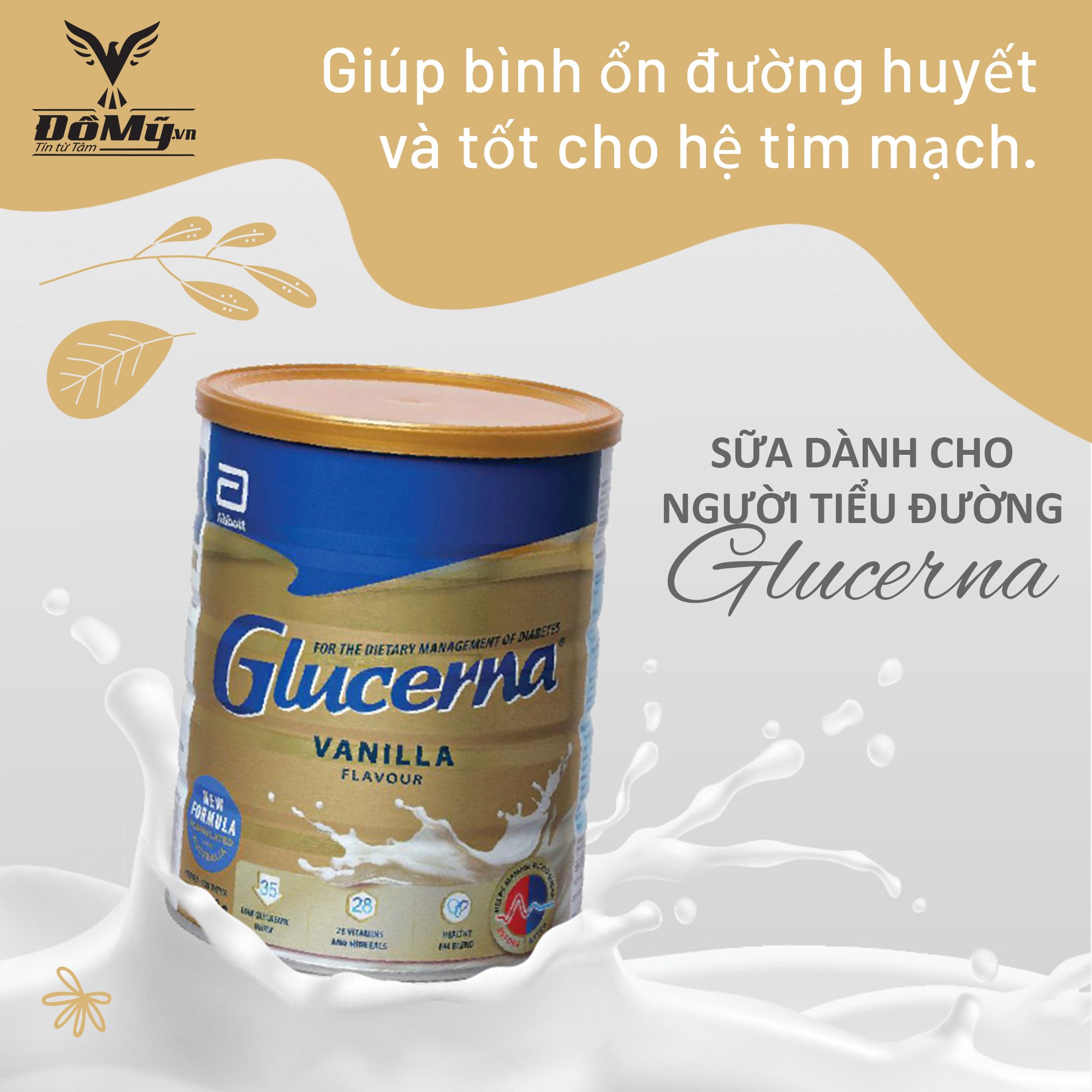Sữa bột Glucerna 850g - Úc (Mẫu mới)