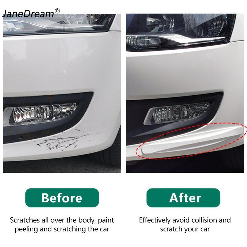 JaneDream 2Pcs Car Bumper Protector Strip Guard Corner Protection Strips Scratch Protector Crash Blade Anti-collision Guard Lip Stickers BYD ATTO 3