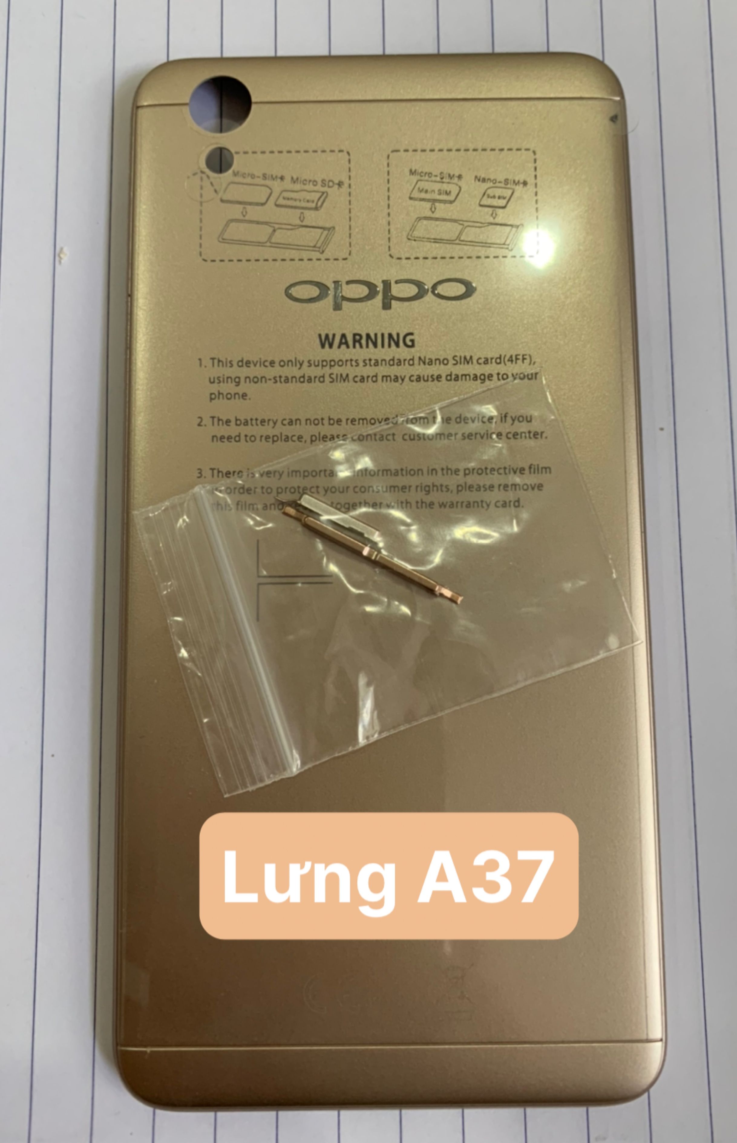 Lưng vỏ điện thoại oppo A37 / Neo 9