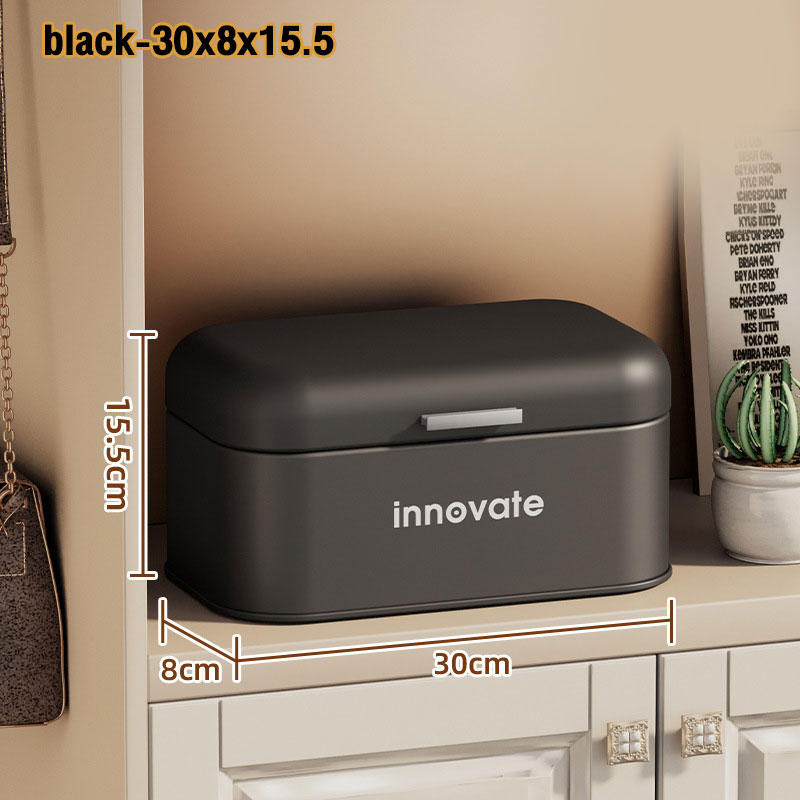 ZUOGUAN Table top flip storage box, bedroom tidy storage box, large capacity sundries storage, iron box, sliding bread box