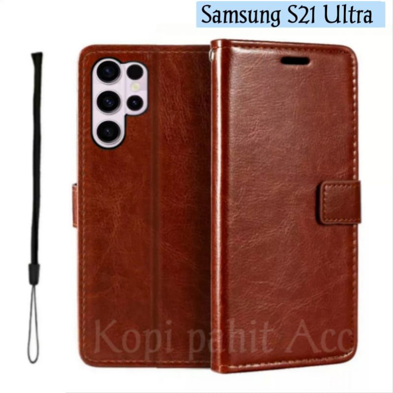 Casing Untuk Hp Samsung Galaxy S21 Ultra 5G Flip Cover Wallet
