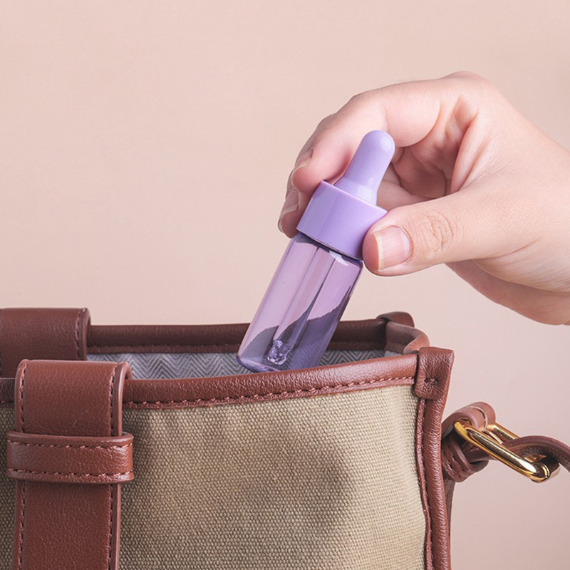 7PCS Portable Refillable Mini Dropper Bottle Set 1/2/3/5ml Empty Macaron Color Glass Essential Oil Vials Reusable Container DIY.