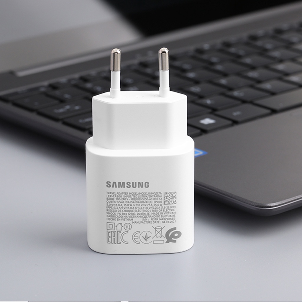 Sạc Nhanh Samsung 25W Type C PD 25W màu đen