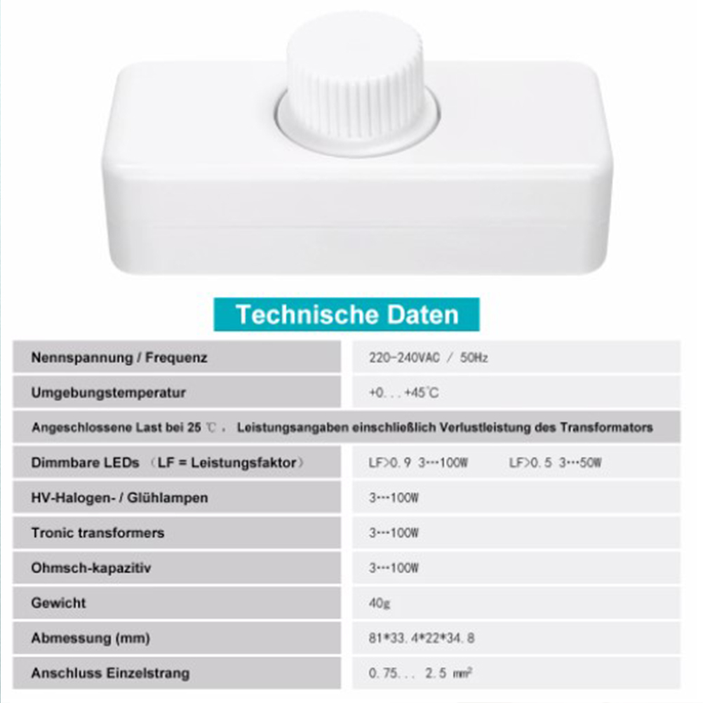 💖New Production💖 Adjustable LED Dimmer 220V Lights Switch Lighting Button Dimmer Controller