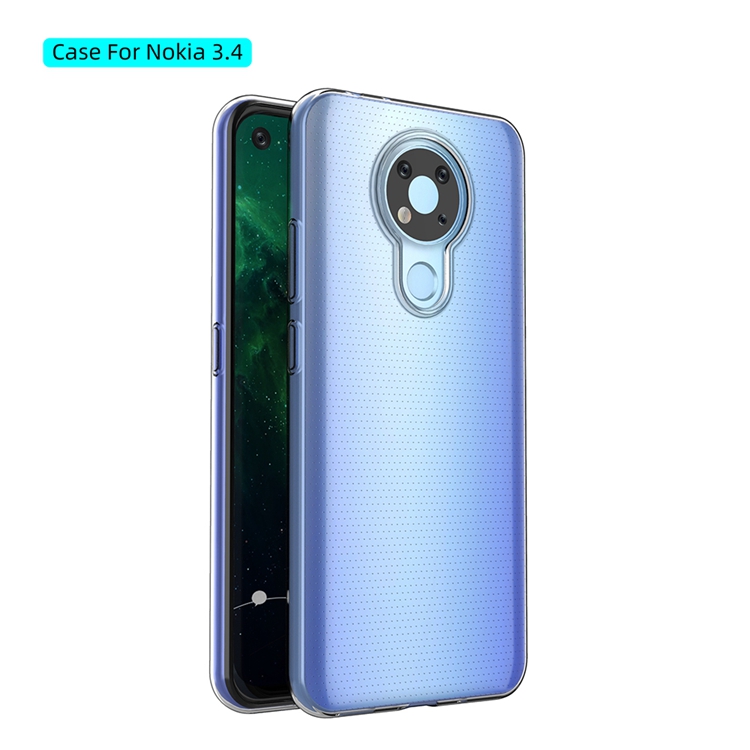 Ốp dẻo trong suốt cho Nokia 3.4 (Hàng loại A)