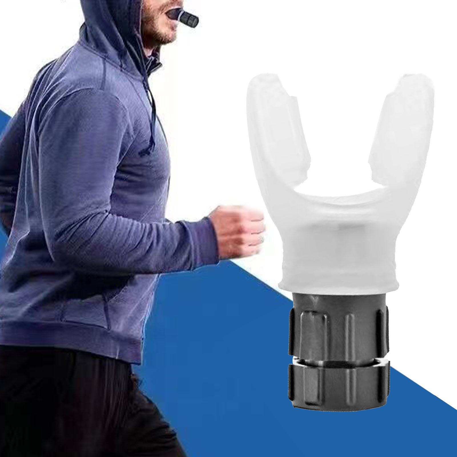 [Likelyhood] 5x10cm Portable Lung Exerciser Expander Device Lung Capacity Abdominal Breathing Exercise Trainer Adjustable Resistance With Silicone Mouthpiece