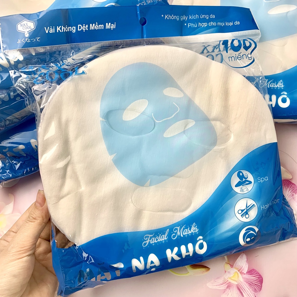 Mặt nạ khô MAX COOL chăm sóc da tiện lợi 100 miếng