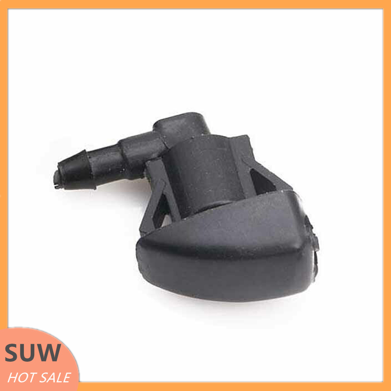 🛵SUW 2pcs Universal Black Auto Car Front Windshield Washer Wiper Spray Nozzle Set