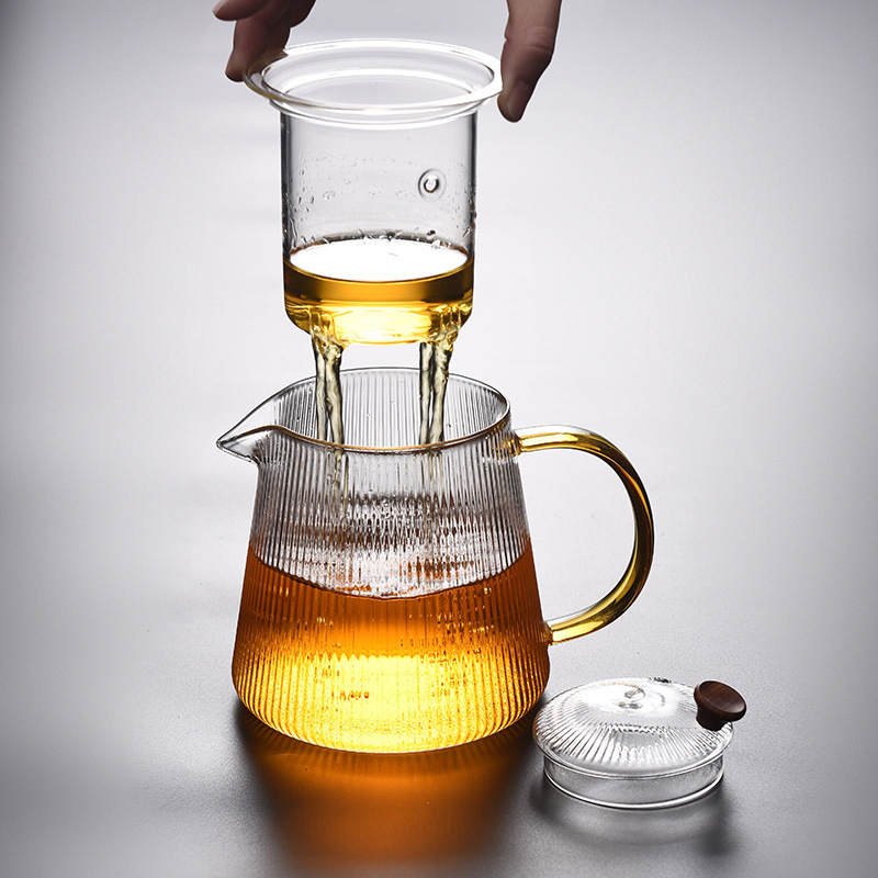 Bộ ấm chén pha trà thủy tinh chịu nhiệt 500 ml