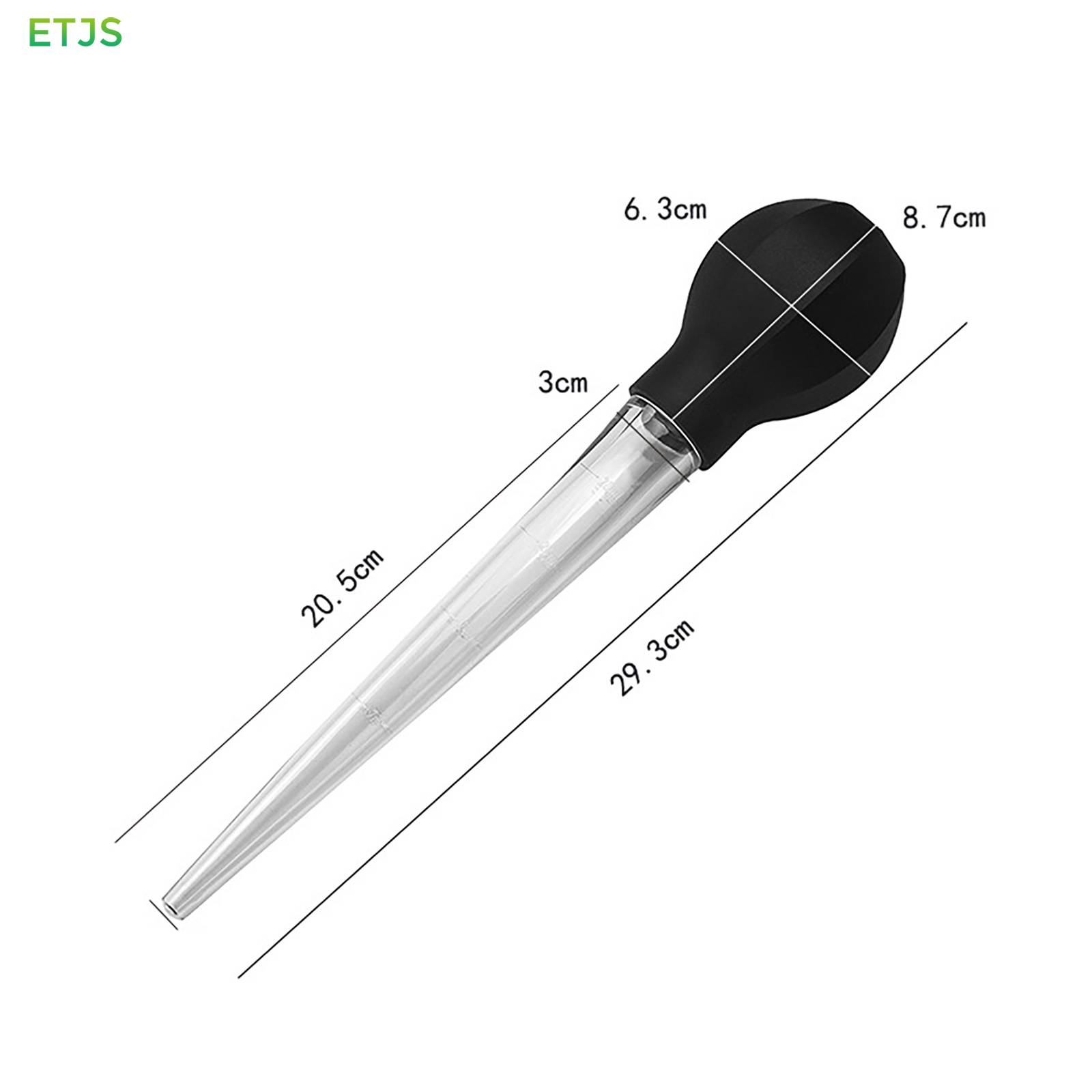 ETJS Large Turkey Cooking Baster Tool Detachable Heat Resistant Baster Tool for Infusing Flavorful Juices into Roasts