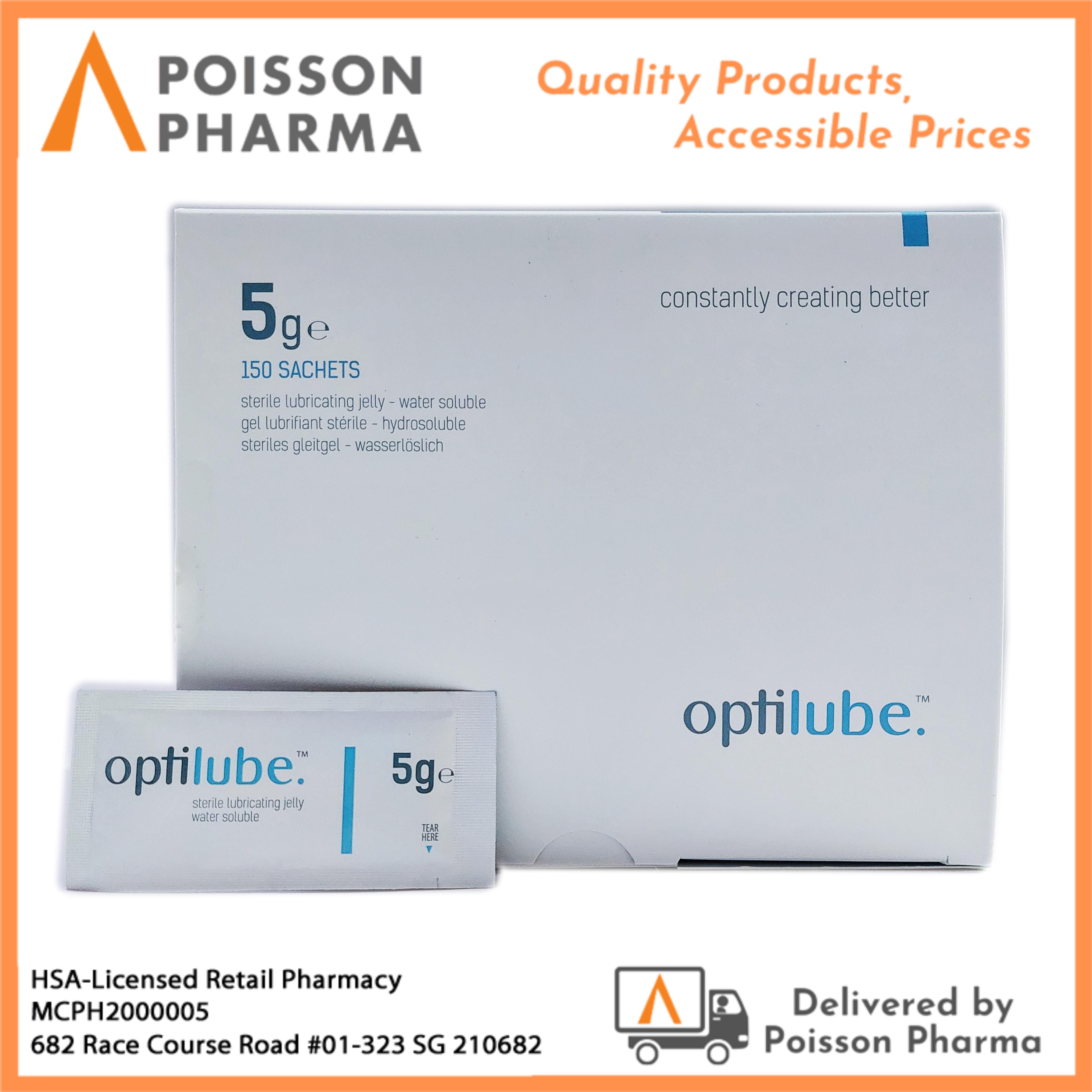 Optilube Sterile Lubricating Jelly 5g sachet 150's Lazada Singapore