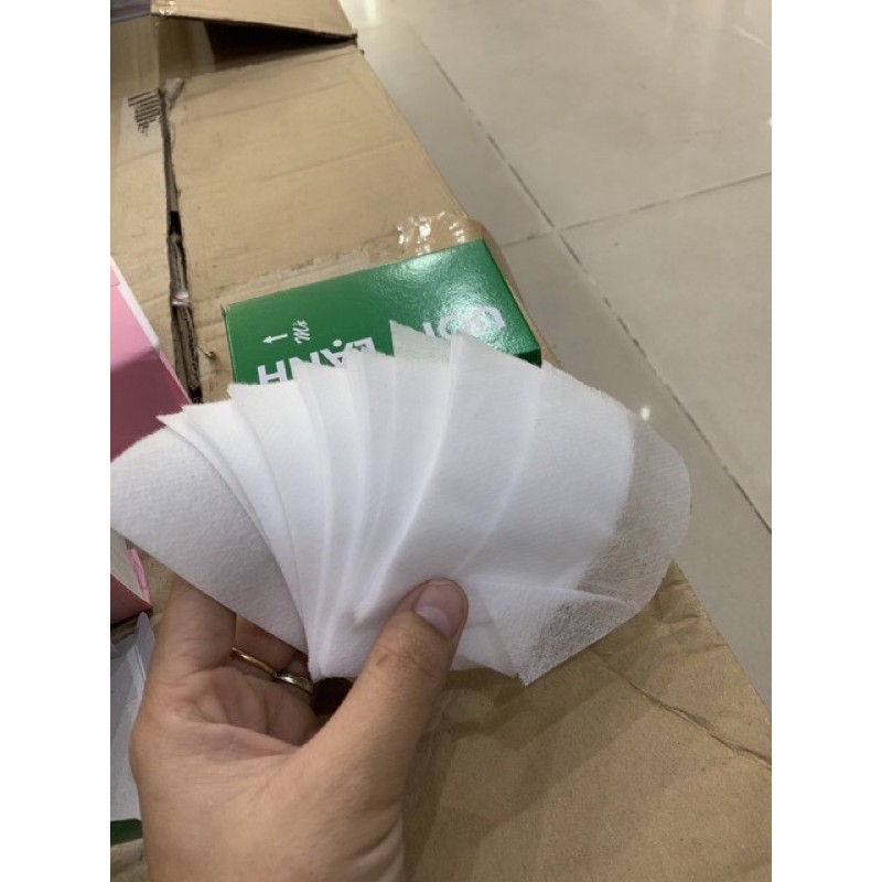Giấy uốn lạnh hộp xanh 100 miếng (Dụng cụ hỗ trợ uốn tóc)