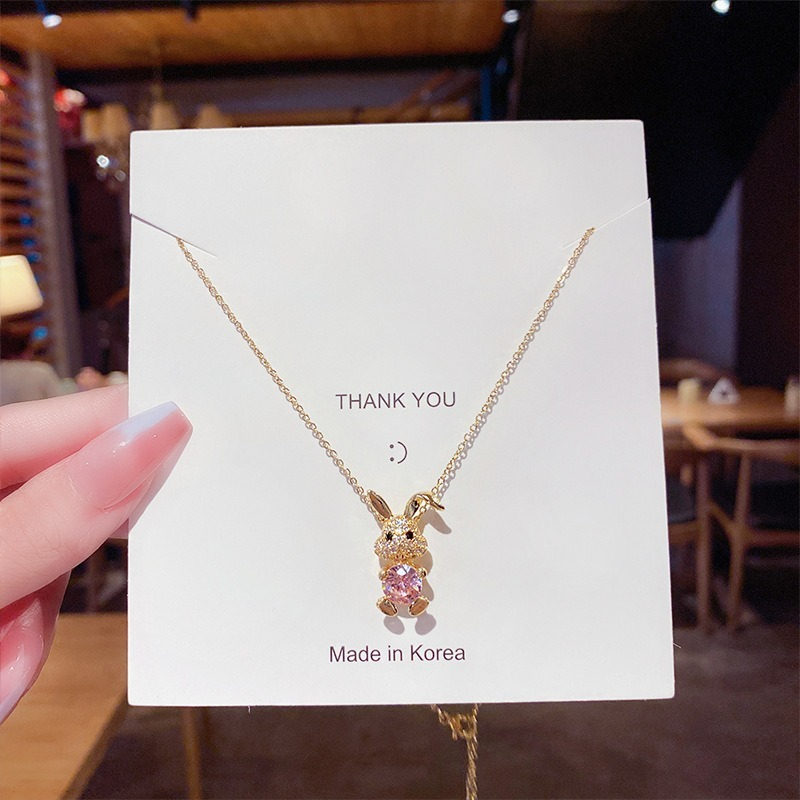 Yuanyan%20Fashion%20Luxury%20Shiny%20Cute%20Rabbit%20Pendant%20Stainless%20Steel%20Necklace%20for%20Women%20Zirconia%20Choker%20Necklaces%20Female%20Jewelry%20Gifts%20-%20Image%204