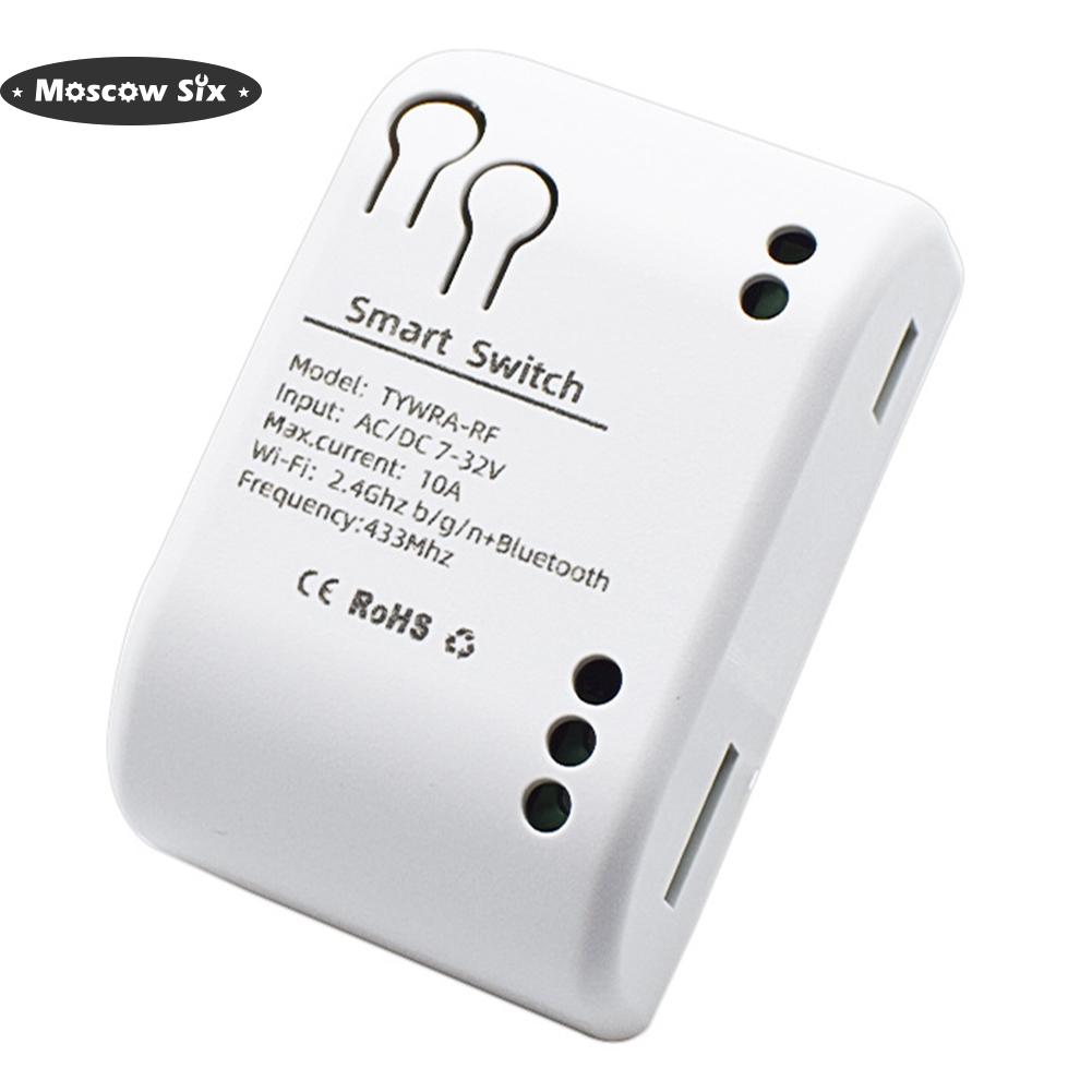 Tuya WiFi Switch One Way Self-locking Relay Module APP Remote Control 2200W/10A Accessories for Alexa Google Home