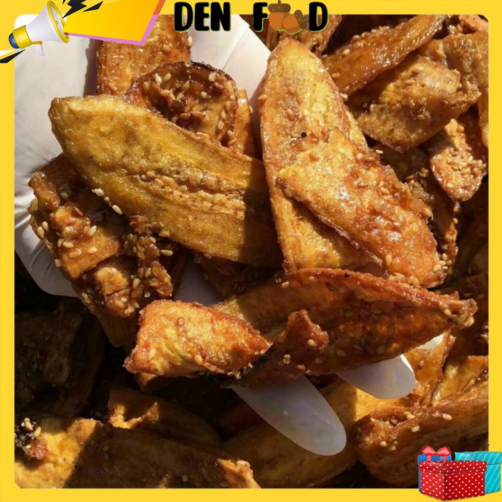 Chuối sấy mè gừng giòn tan túi 400gr ăn vặt siêu ngon tt mart 99
