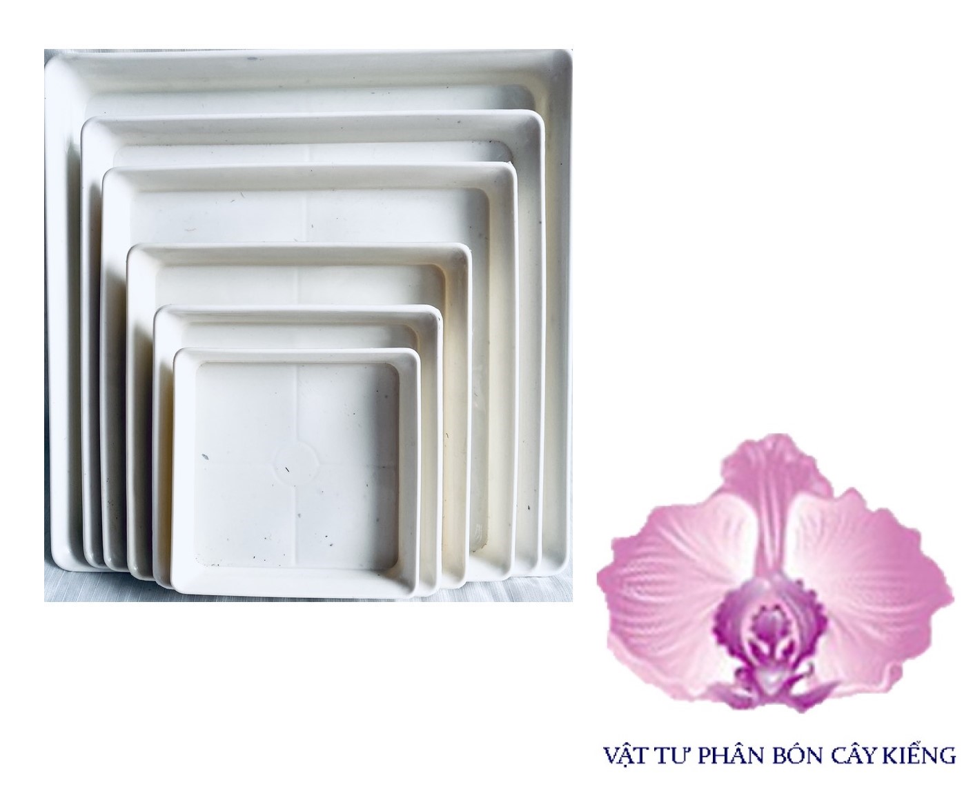 Đĩa lót chậu Vuông 9cm - #063D#