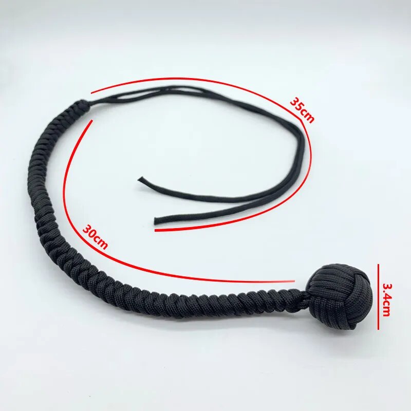 【100%-original】 Diy Monkey Fist Whip Bracelet Outdoor Self Defense Rope Steel Broken Window Breaker Personal Safety Keychain Tools.