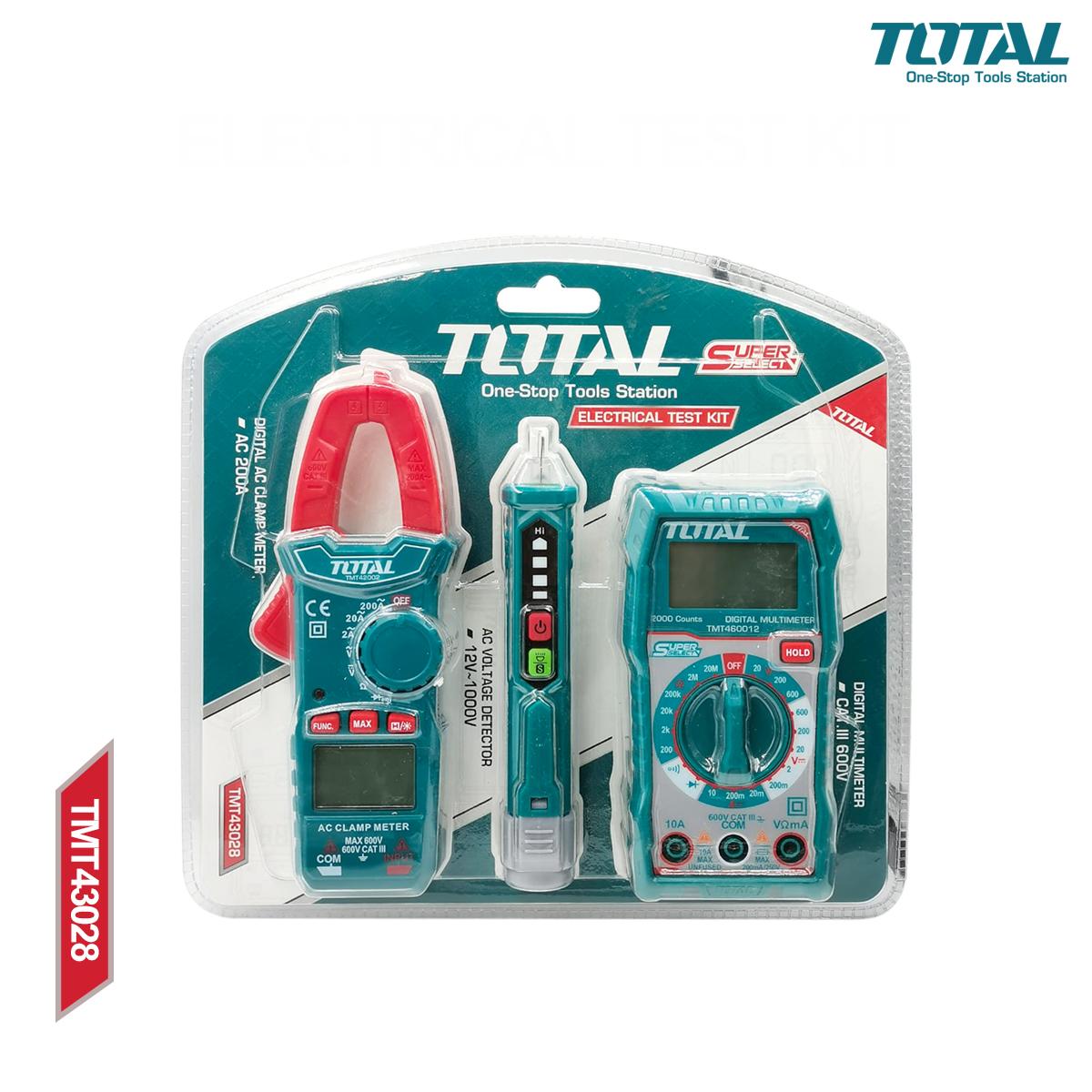 Bộ 3 dụng cụ kiểm tra điện Total TMT43028, bộ đồ nghề dụng cụ điện