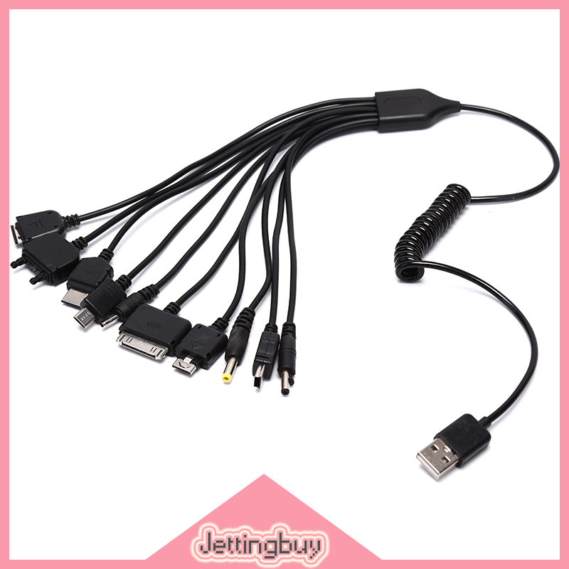 Flash Sale Universal 10 in 1 Multi-Function Cell Phone Game USB Charging Cable Charger