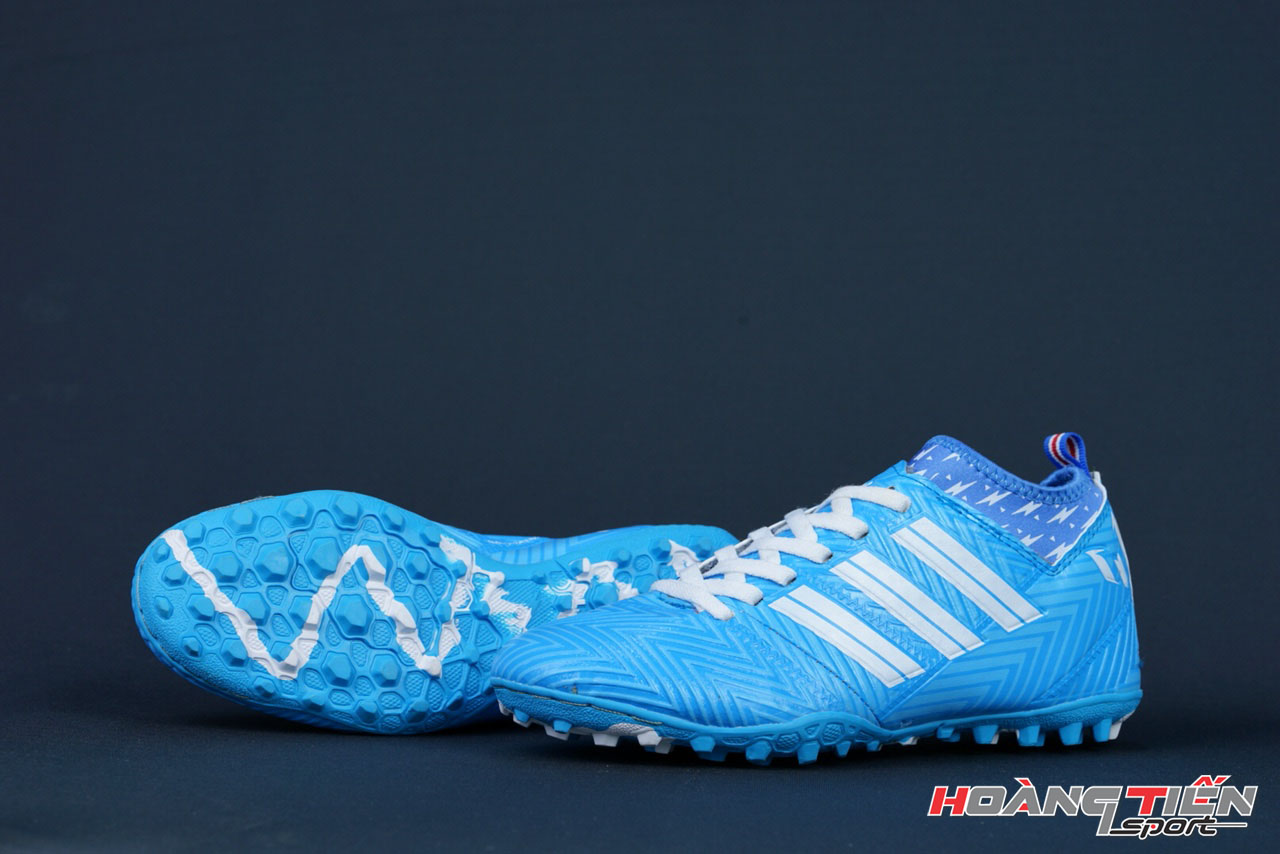 Giày Đá Bóng Messi cổ cao màu xanh