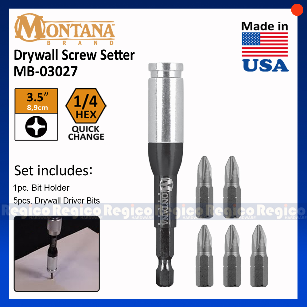 Montana MB03027 Drywall Screw Setter Set Screw bit Regico Hardware