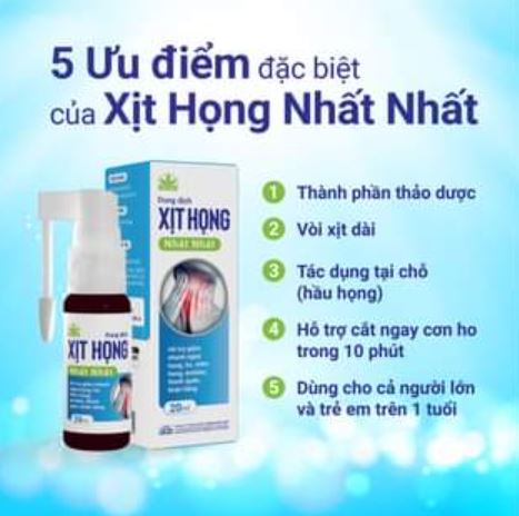 Xịt họng Nhât Nhât lọ 20ml