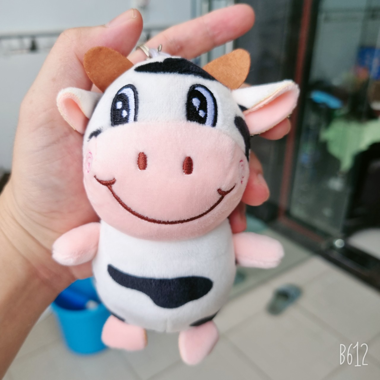 Móc khoá gấu bông con bò sữa dễ thương (15cm)