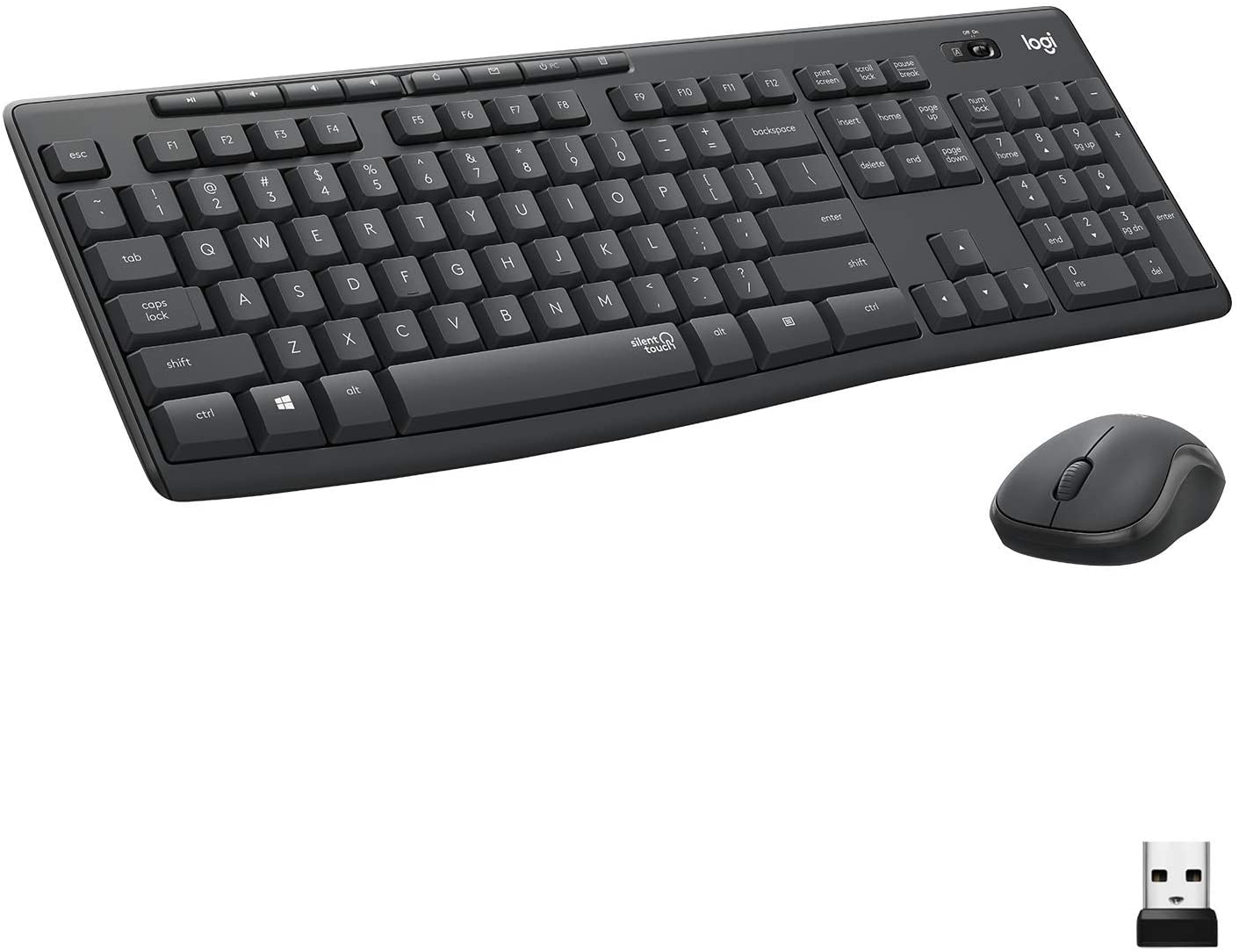 Combo chuột phím không dây Logitech MK295 Silent - giảm ồn, có phím số, bền bỉ