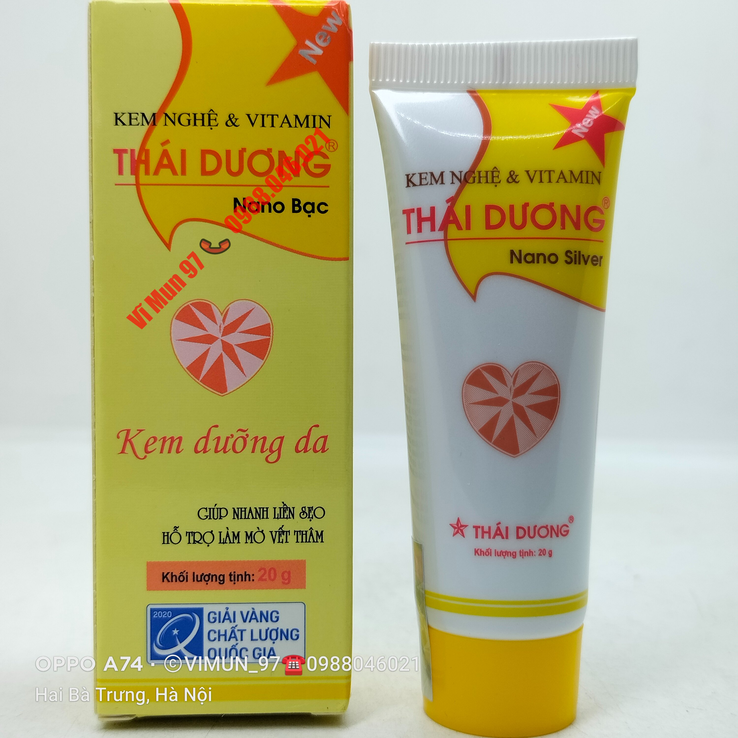 Kem nghệ & vitamin thái dương tuýp 20g