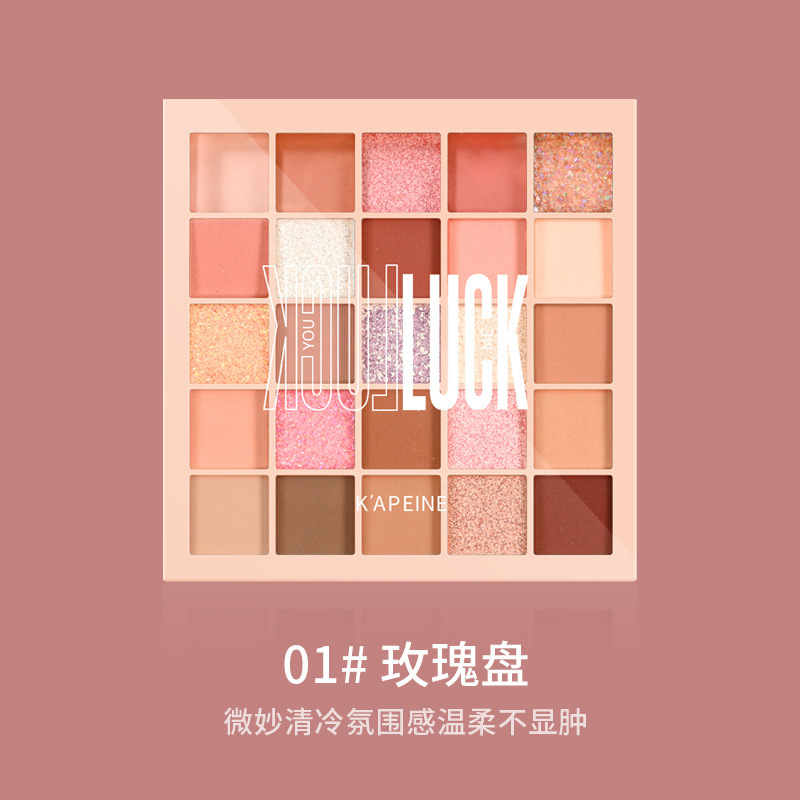 Bảng phấn mắt 25 ô màu k'apeine makeup tông cam hồng đào