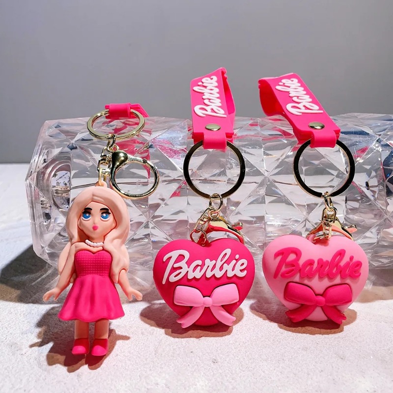 Móc Khóa Hình Búp Bê Barbie 3d Dễ Thương
