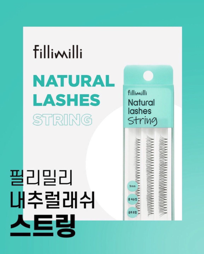 [KÈM KEO DÁN MI] Mi giả FILLIMILLI Natural Lashes String 9mm