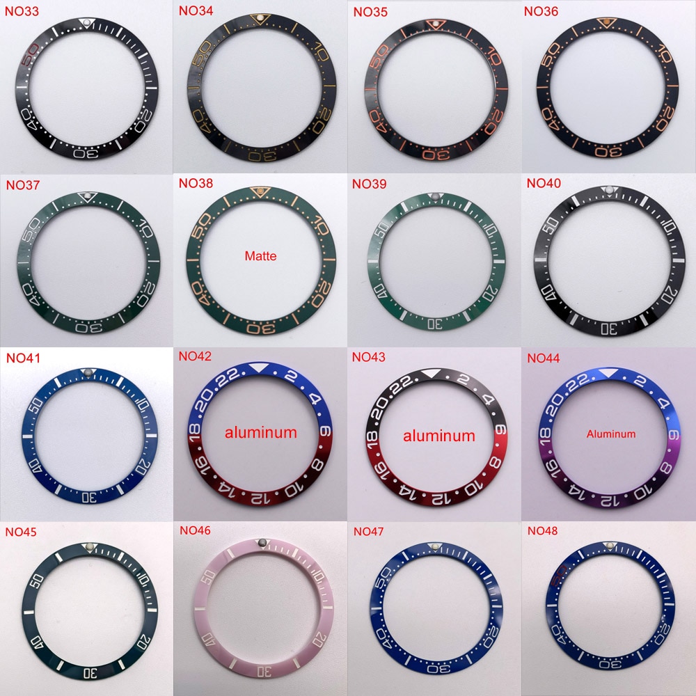 38Mm Watch Ring High Quality Ceramic Bezel Insert For 40Mm Watch Case Accessories Inner Diameter 30.5Mm